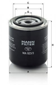 Filtr chladiva MANN MF WA923/3 Filtr chladiva MANN MF WA923/3