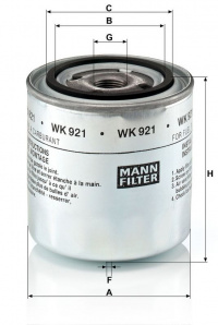 Palivový filtr MANN WK921 (MF WK921) - SUZUKI Palivový filtr MANN WK921 (MF WK921) - SUZUKI