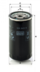 Palivový filtr MANN WK845/8 (MF WK845/8) - MG, ROVER