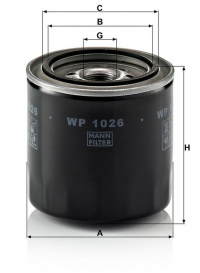 Olejový filtr MANN WP1026 (MF WP1026) - TOYOTA