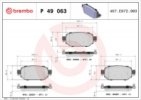 Sada brzdových destiček BREMBO P49063