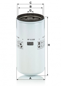 Olejový filtr MANN WP12308 (MF WP12308) Olejový filtr MANN WP12308 (MF WP12308)