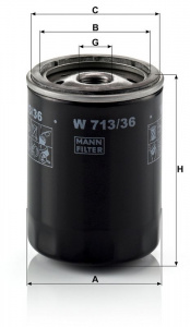 Olejový filtr MANN W713/36 (MF W713/36) - FORD Olejový filtr MANN W713/36 (MF W713/36) - FORD