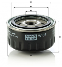 Olejový filtr MANN W85 (MF W85) - RENAULT Olejový filtr MANN W85 (MF W85) - RENAULT