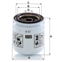 Olejový filtr MANN W87 (MF W87)