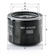 Olejový filtr MANN WP914/80 (MF WP914/80) - TOYOTA