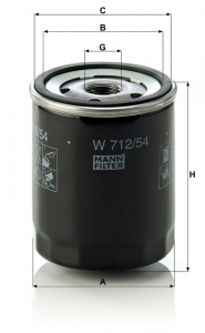 Olejový filtr MANN W712/54 (MF W712/54) Olejový filtr MANN W712/54 (MF W712/54)
