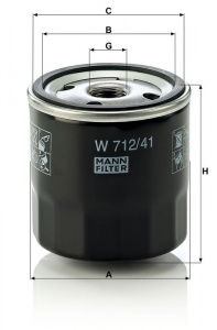 Olejový filtr MANN W712/41 (MF W712/41) - OPEL Olejový filtr MANN W712/41 (MF W712/41) - OPEL