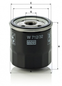 Olejový filtr MANN W712/32 (MF W712/32) Olejový filtr MANN W712/32 (MF W712/32)