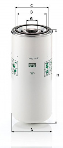 Olejový filtr MANN W13145/1 (MF W13145/1) Olejový filtr MANN W13145/1 (MF W13145/1)