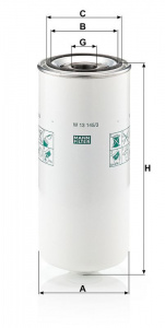 Olejový filtr MANN W13145/3 (MF W13145/3) - DAF