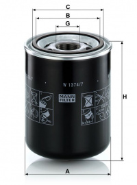 Olejový filtr MANN W1374/7 (MF W1374/7) Olejový filtr MANN W1374/7 (MF W1374/7)