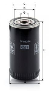 Olejový filtr MANN W950/14 (MF W950/14) - NISSAN Olejový filtr MANN W950/14 (MF W950/14) - NISSAN
