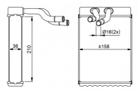 Výměník tepla, vnitřní vytápění NRF 54289