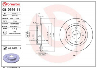 Brzdový kotouč BREMBO 08.D566.11 Brzdový kotouč BREMBO 08.D566.11