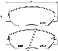 Sada brzdových destiček BREMBO P30036 Sada brzdových destiček BREMBO P30036