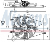 Ventilátor chladiče NISSENS 85434 Ventilátor chladiče NISSENS 85434