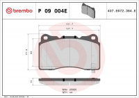 Sada brzdových destiček BREMBO P09004E Sada brzdových destiček BREMBO P09004E