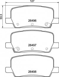 Sada brzdových destiček BREMBO P09032