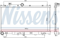 Chladič motoru NISSENS 606532 Chladič motoru NISSENS 606532