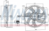 Ventilátor chladiče NISSENS 85561