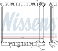 Chladič motoru NISSENS 64319A Chladič motoru NISSENS 64319A