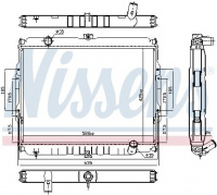 Chladič motoru NISSENS 67046 Chladič motoru NISSENS 67046