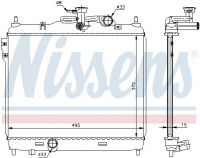 Chladič motoru NISSENS 67048 Chladič motoru NISSENS 67048