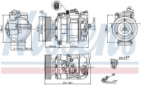 Kompresor klimatizace NISSENS 890025 Kompresor klimatizace NISSENS 890025