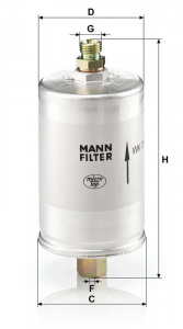 Palivový filtr MANN WK726 (MF WK726) - PORSCHE