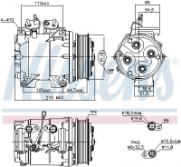 Kompresor klimatizace NISSENS 890128 Kompresor klimatizace NISSENS 890128