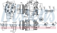 Kompresor klimatizace NISSENS 890155 Kompresor klimatizace NISSENS 890155