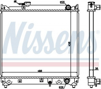 Chladič motoru NISSENS 64155 Chladič motoru NISSENS 64155