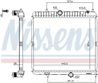 Chladič motoru NISSENS 636028 Chladič motoru NISSENS 636028