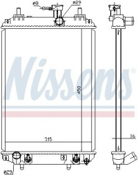 Chladič motoru NISSENS 617547 Chladič motoru NISSENS 617547