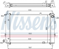 Chladič motoru NISSENS 62359A Chladič motoru NISSENS 62359A