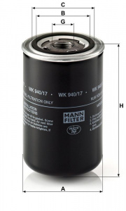 Palivový filtr MANN WK940/17 (MF WK940/17) Palivový filtr MANN WK940/17 (MF WK940/17)