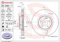 Brzdový kotouč BREMBO 09.C064.11 - MERCEDES-BENZ
