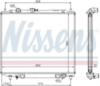 Chladič motoru NISSENS 62852 Chladič motoru NISSENS 62852