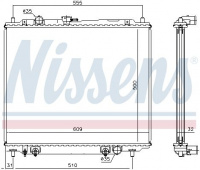 Chladič motoru NISSENS 62802 Chladič motoru NISSENS 62802