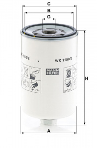 Palivový filtr MANN WK1150/2 (MF WK1150/2)