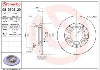 Brzdový kotouč BREMBO 08.D505.20