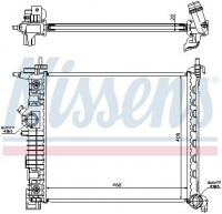 Chladič motoru NISSENS 630737 Chladič motoru NISSENS 630737