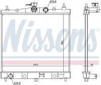 Chladič motoru NISSENS 68728 Chladič motoru NISSENS 68728