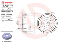 Brzdový buben BREMBO 14.A854.10