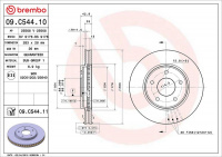 Brzdový kotouč BREMBO 09.C544.11 - NISSAN Brzdový kotouč BREMBO 09.C544.11 - NISSAN