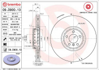 Brzdový kotouč BREMBO 09.D900.13