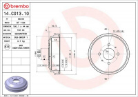 Brzdový buben BREMBO 14.C013.10 Brzdový buben BREMBO 14.C013.10