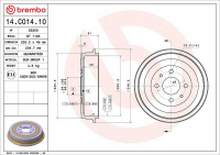 Brzdový buben BREMBO 14.C014.10