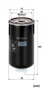Palivový filtr MANN WDK724/5 (MF WDK724/5) Palivový filtr MANN WDK724/5 (MF WDK724/5)
